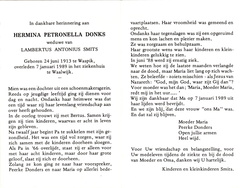 Hermina Petronella Donks Lambertus Antonius Smits