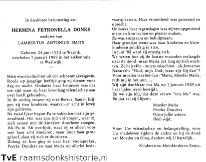 Hermina Petronella Donks Lambertus Antonius Smits