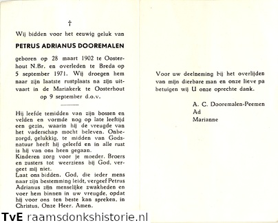 Petrus Adrianus Dooremalen A.C