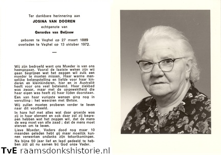 Josina van Dooren Gerardus van Beljouw