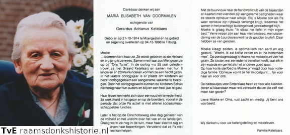 Maria Elisabeth van Doormalen Gerardus Adrianus Ketelaars