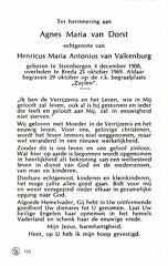 Agnes Maria  van Dorst Henricus Maria Antonius van Valkenburg