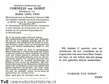 Cornelis van Dorst Maria Anna Fens