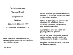 To van Dorst Piet Kops
