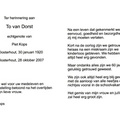 To van Dorst Piet Kops