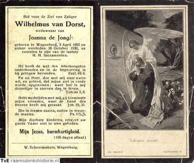 Wilhelmus van Dorst Joanna de Jongh