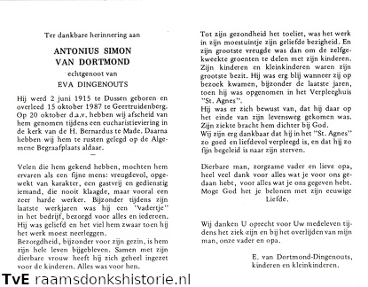 Antonius Simon van Dortmond Eva Dingenouts