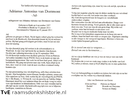 Adrianus Antonius van Dortmont Johanna Adriana van Geene
