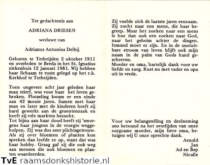 Adriana Driesen Adrianus Antonius Delhij