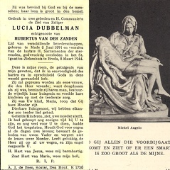 Lucia Dubbelman Hubertus van der Zanden