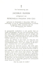 Jacobus Dudok Petronella Paulina van Gils