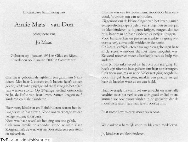 Annie van Dun  Jo Maas
