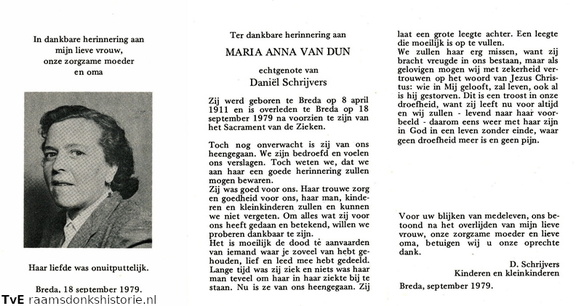 Maria Anna van Dun Daniël Schrijvers