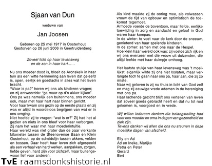 Sjaan van Dun Jan Joosen