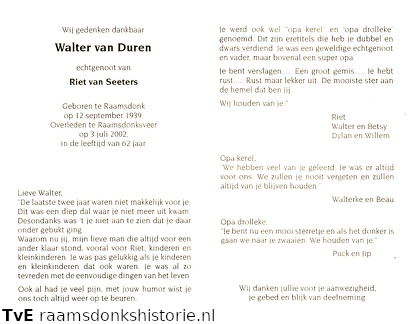 Walter van Duren Riet van Seeters