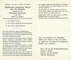 Gijsbertus Johannes Maria van der Eerden- Wilhelmina Akkermans