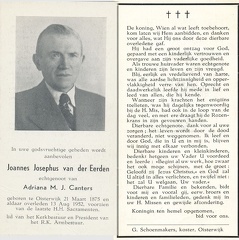 Joannes Josephus van der Eerden- Adriana M.J. Canters