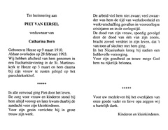 Piet van Eersel- Catharina Born