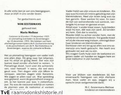 Wim Eestermans- Maria Melisse