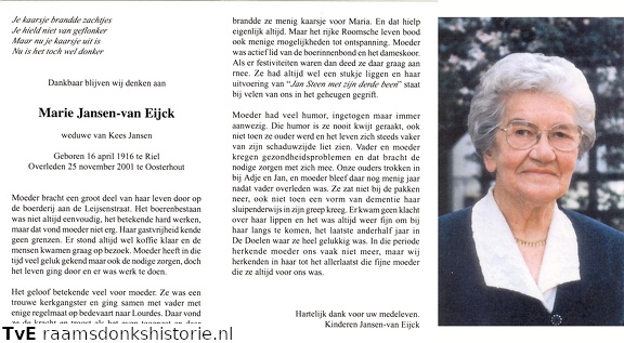 Marie van Eijck- Kees Jansen