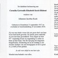 Cornelia Gertrudis Elisabeth Eikhout- Johannes Jacobus Kock