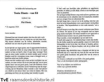 Tonia van Eil- Piet Elants