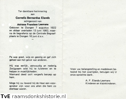 Cornelis Bernardus Elands Adriana Francisca Leemans