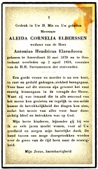 Aleida Cornelia Elberssen- Antonius Hendricus Elzendoorn