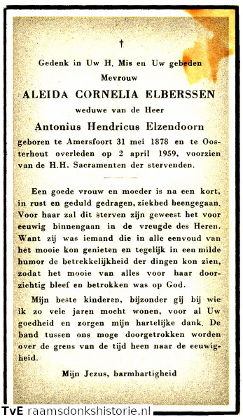 Aleida Cornelia Elberssen Antonius Hendricus Elzendoorn