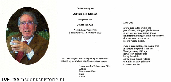 Ad van den Elshout- Jeanne van Gils