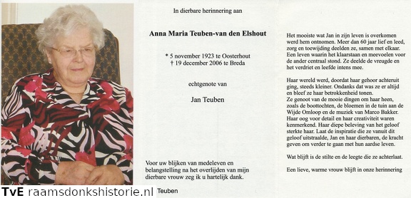 Anna Maria van den Elshout- Jan Teuben