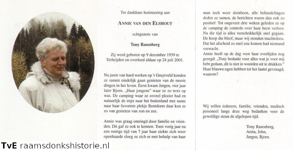 Annie van den Elshout Tony Rasenberg