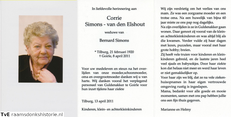 Corrie van den Elshout- Bernard Simons