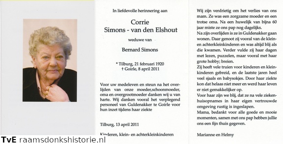 Corrie van den Elshout- Bernard Simons
