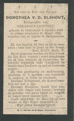 Dorothea van den Elshout Gerardus Ligtvoet