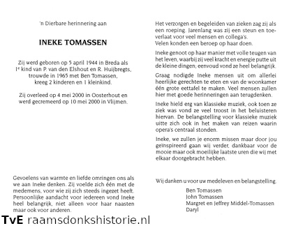 Ineke van den Elshout- Ben Tomassen