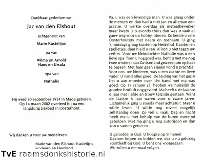 Jac van den Elshout Marie Kastelijns