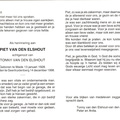 Piet van den Elshout- Tonny van den Elshout
