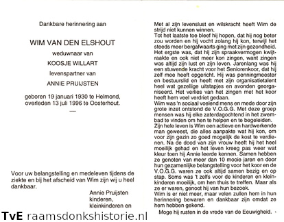 Wim van den Elshout-(vr) Annie Pruijsten- Koosje Willart