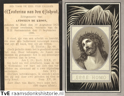 Wouterina van den Elshout- Antonius de Kroon