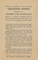 Gerardina Emmen Joannes van Laarhoven