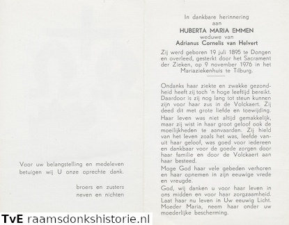 Huberta Maria Emmen Adrianus Cornelis van Helvert