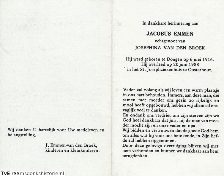 Jacobus Emmen Josephina van den Broek