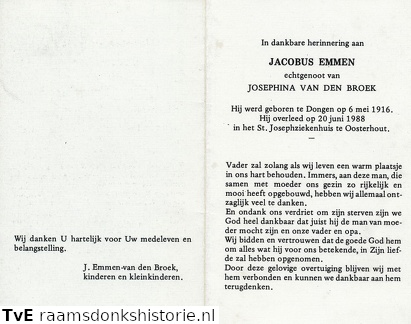Jacobus Emmen Josephina van den Broek