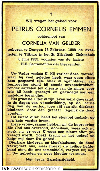 Petrus Cornelis Emmen Cornelia van Gelder