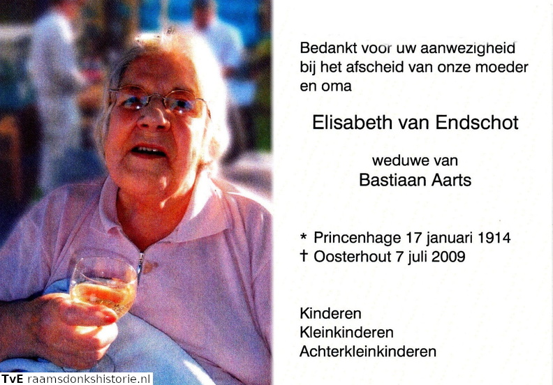Elisabeth van Endschot Bastiaan Aarts