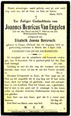 Joannes Henricus van Engelen Elisabeth Joanna Berrevoets