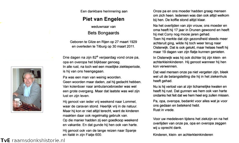 Piet van Engelen Bets Bongaards