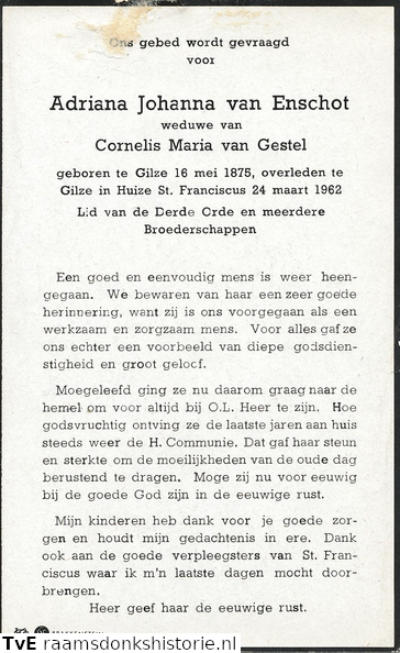 Adriana Johanna van Enschot Cornelis Maria van Gestel