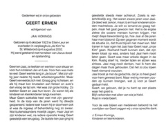Geert Ermen- Jaai Konings